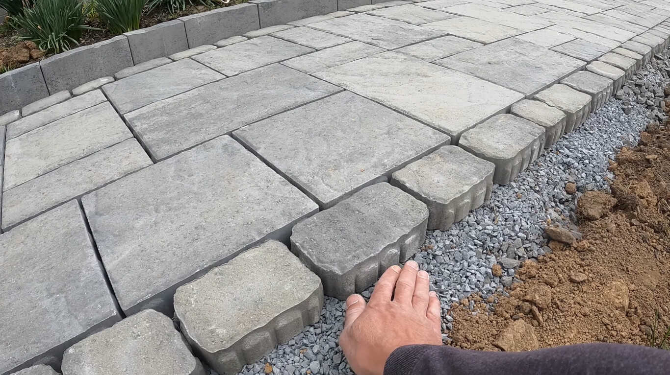 Professional installation of decorative concrete pavers in San Tan Valley residential area
